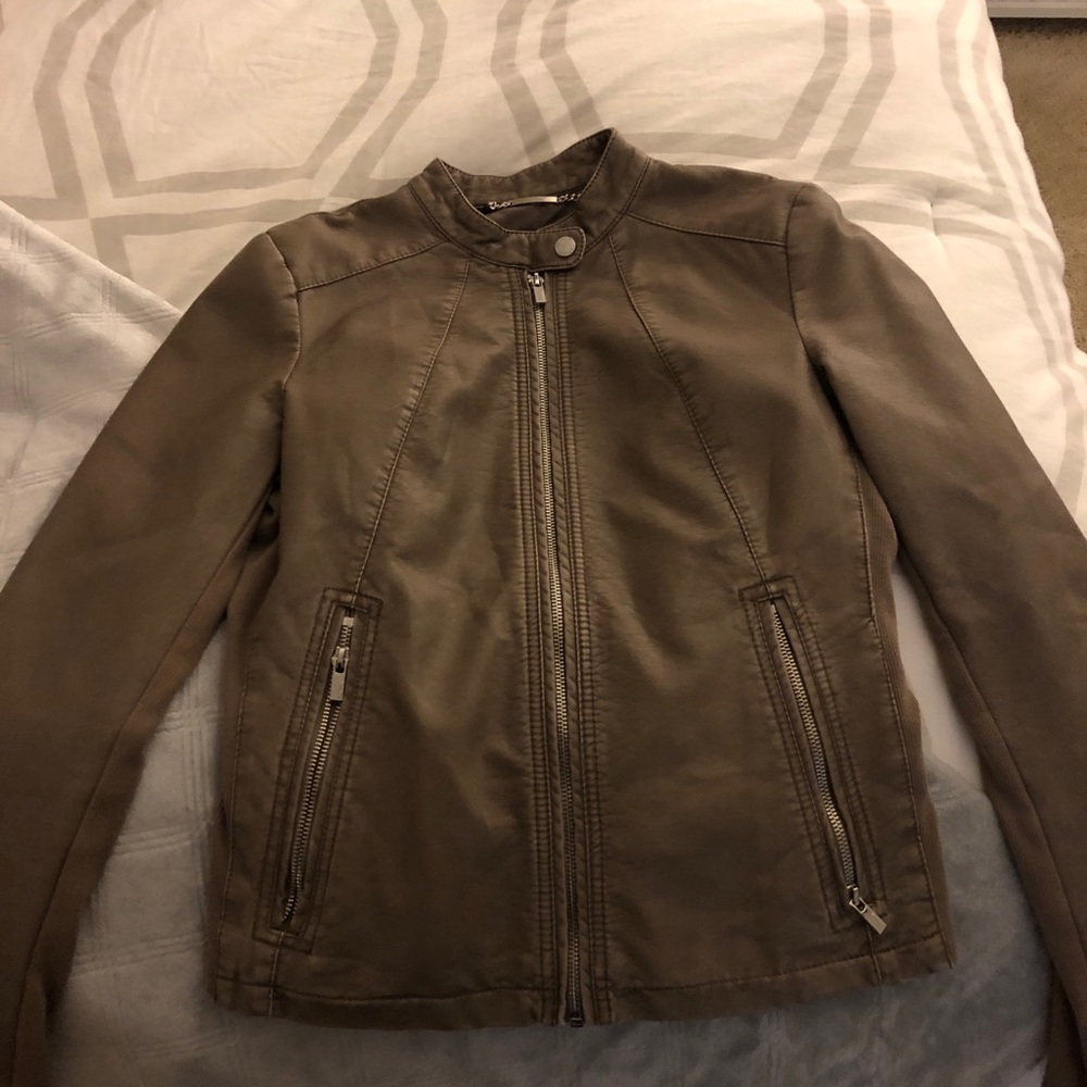 Express tan leather jacket size small